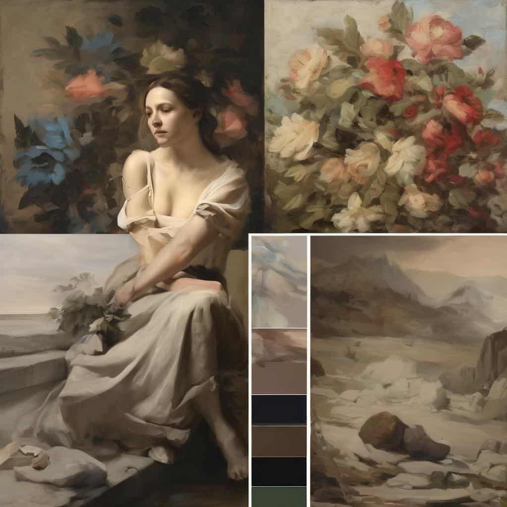 Καλλιτέχνες που Εξερευνουν τα Όρια του Χρόνου, πλάνα από ζωγραφικά έργα και σύγχρονη τέχνη, εμπνευσμένα από το θέμα ηλικίας και διαχρονικότητας.