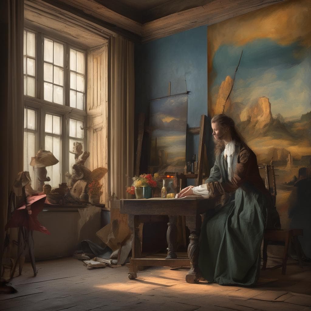 Καλλιτέχνες που εξερευνούν τα όρια του χρόνου σε ένα ρομαντικό και δημιουργικό εργαστήριο τέχνης.